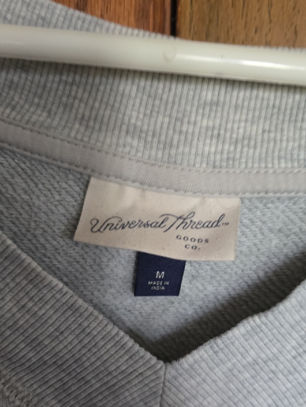 Universal Thread Light Gray V-Neck Sweatshirt - Picture 2 of 3